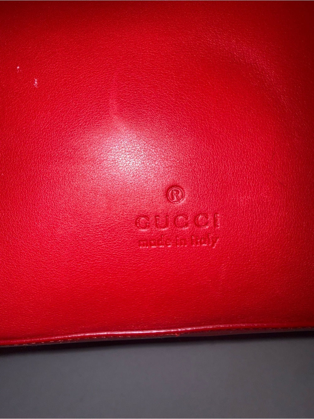 GUCCI RED LEATHER RING HANDLE BAG - Picture 5 of 9